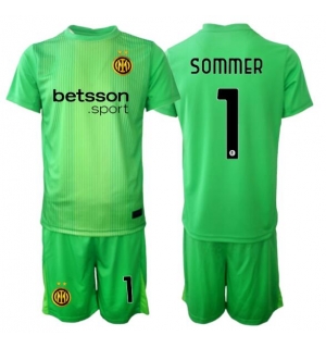 Inter Milan Yann Sommer #1 Keeper Tredjedraktsett Barn 2025-26 Kortermet (+ Korte bukser)