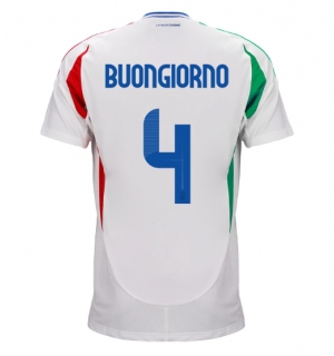 Italia Alessandro Buongiorno #4 Bortedrakt EM 2024 Kortermet