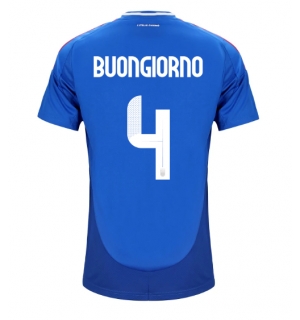 Italia Alessandro Buongiorno #4 Hjemmedrakt EM 2024 Kortermet