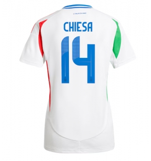 Italia Federico Chiesa #14 Bortedrakt Dame EM 2024 Kortermet