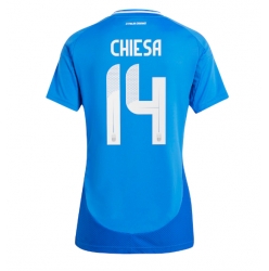 Italia Federico Chiesa #14 Hjemmedrakt Dame EM 2024 Kortermet