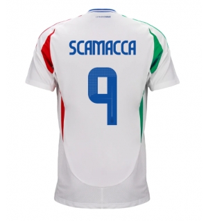 Italia Gianluca Scamacca #9 Bortedrakt EM 2024 Kortermet