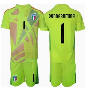 Italia Gianluigi Donnarumma #1 Keeper Hjemmedraktsett Barn EM 2024 Kortermet (+ Korte bukser)
