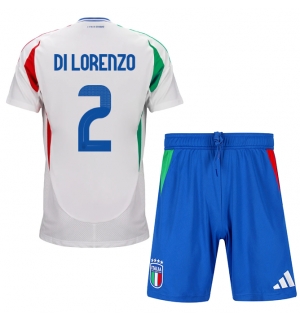 Italia Giovanni Di Lorenzo #2 Bortedraktsett Barn EM 2024 Kortermet (+ Korte bukser)