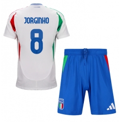 Italia Jorginho Frello #8 Bortedraktsett Barn EM 2024 Kortermet (+ Korte bukser)