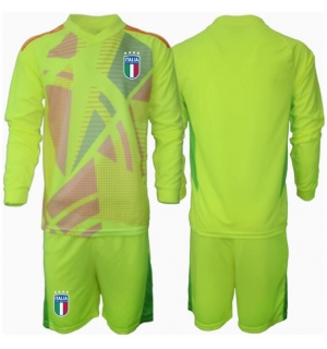 Italia Keeper Hjemmedraktsett Barn EM 2024 Langermet (+ Korte bukser)