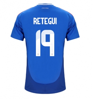Italia Mateo Retegui #19 Hjemmedrakt EM 2024 Kortermet