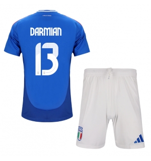 Italia Matteo Darmian #13 Hjemmedraktsett Barn EM 2024 Kortermet (+ Korte bukser)