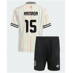 Japan Daichi Kamada #15 Bortedraktsett Barn VM 2026 Kortermet (+ Korte bukser)