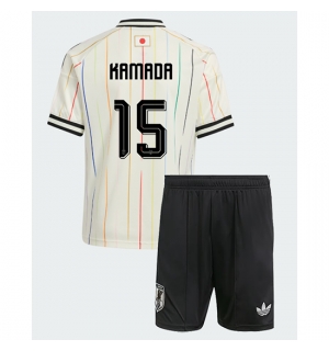 Japan Daichi Kamada #15 Bortedraktsett Barn VM 2026 Kortermet (+ Korte bukser)