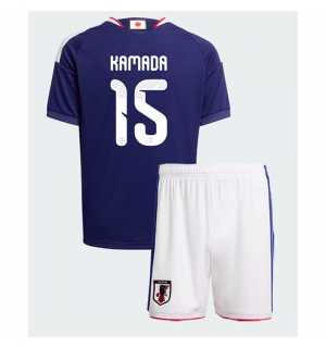 Japan Daichi Kamada #15 Hjemmedraktsett Barn VM 2026 Kortermet (+ Korte bukser)
