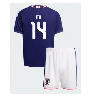 Japan Junya Ito #14 Hjemmedraktsett Barn VM 2026 Kortermet (+ Korte bukser)
