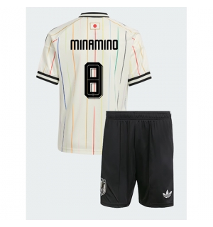 Japan Takumi Minamino #8 Bortedraktsett Barn VM 2026 Kortermet (+ Korte bukser)