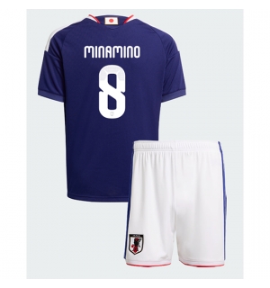 Japan Takumi Minamino #8 Hjemmedraktsett Barn VM 2026 Kortermet (+ Korte bukser)