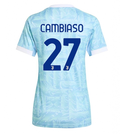 Juventus Andrea Cambiaso #27 Bortedrakt Dame 2025-26 Kortermet Juventus Andrea Cambiaso #27 Bortedrakt Dame 2025-26 Kortermet
