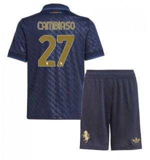 Juventus Andrea Cambiaso #27 Tredjedraktsett Barn 2024-25 Kortermet (+ Korte bukser)