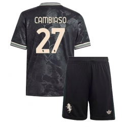 Juventus Andrea Cambiaso #27 Tredjedraktsett Barn 2025-26 Kortermet (+ Korte bukser)