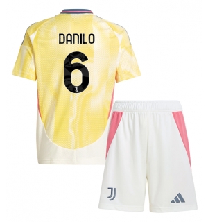 Juventus Danilo Luiz #6 Bortedraktsett Barn 2024-25 Kortermet (+ Korte bukser)