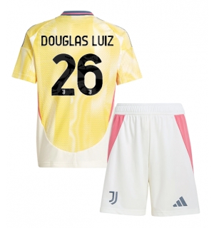 Juventus Douglas Luiz #26 Bortedraktsett Barn 2024-25 Kortermet (+ Korte bukser)