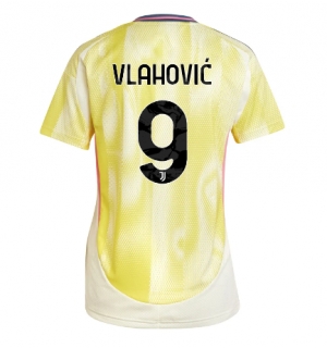 Juventus Dusan Vlahovic #9 Bortedrakt Dame 2024-25 Kortermet