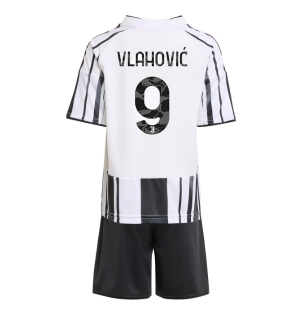 Juventus Dusan Vlahovic #9 Hjemmedraktsett Barn 2025-26 Kortermet (+ Korte bukser)