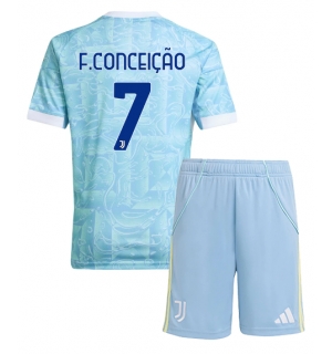 Juventus Francisco Conceicao #7 Bortedraktsett Barn 2025-26 Kortermet (+ Korte bukser)