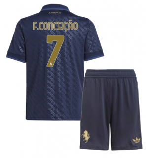 Juventus Francisco Conceicao #7 Tredjedraktsett Barn 2024-25 Kortermet (+ Korte bukser)