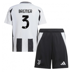 Juventus Gleison Bremer #3 Hjemmedraktsett Barn 2024-25 Kortermet (+ Korte bukser)