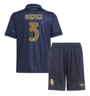 Juventus Gleison Bremer #3 Tredjedraktsett Barn 2024-25 Kortermet (+ Korte bukser)