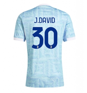 Juventus Jonathan David #30 Bortedrakt 2025-26 Kortermet