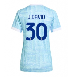 Juventus Jonathan David #30 Bortedrakt Dame 2025-26 Kortermet