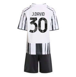 Juventus Jonathan David #30 Hjemmedraktsett Barn 2025-26 Kortermet (+ Korte bukser)