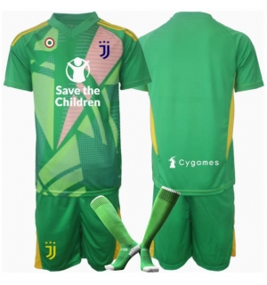 Juventus Keeper Bortedraktsett Barn 2024-25 Kortermet (+ Korte bukser)