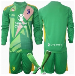 Juventus Keeper Bortedraktsett Barn 2024-25 Langermet (+ Korte bukser)