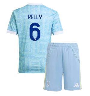 Juventus Lloyd Kelly #6 Bortedraktsett Barn 2025-26 Kortermet (+ Korte bukser)