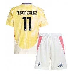 Juventus Nicolas Gonzalez #11 Bortedraktsett Barn 2024-25 Kortermet (+ Korte bukser)