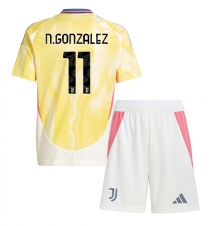 Juventus Nicolas Gonzalez #11 Bortedraktsett Barn 2024-25 Kortermet (+ Korte bukser)