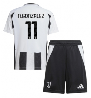 Juventus Nicolas Gonzalez #11 Hjemmedraktsett Barn 2024-25 Kortermet (+ Korte bukser)