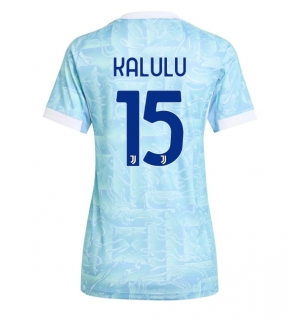 Juventus Pierre Kalulu #15 Bortedrakt Dame 2025-26 Kortermet