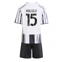 Juventus Pierre Kalulu #15 Hjemmedraktsett Barn 2025-26 Kortermet (+ Korte bukser)