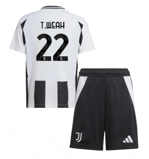 Juventus Timothy Weah #22 Hjemmedraktsett Barn 2024-25 Kortermet (+ Korte bukser)