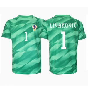 Kroatia Dominik Livakovic #1 Keeper Bortedrakt EM 2024 Kortermet