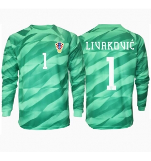Kroatia Dominik Livakovic #1 Keeper Bortedrakt EM 2024 Langermet