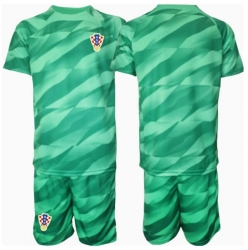 Kroatia Keeper Bortedraktsett Barn EM 2024 Kortermet (+ Korte bukser)