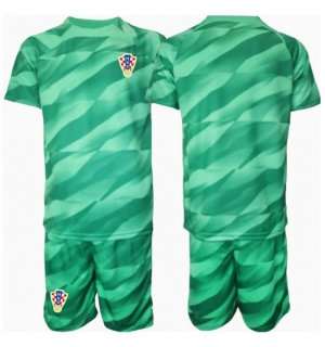 Kroatia Keeper Bortedraktsett Barn EM 2024 Kortermet (+ Korte bukser)