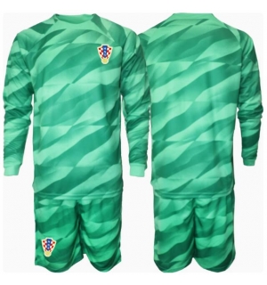 Kroatia Keeper Bortedraktsett Barn EM 2024 Langermet (+ Korte bukser)