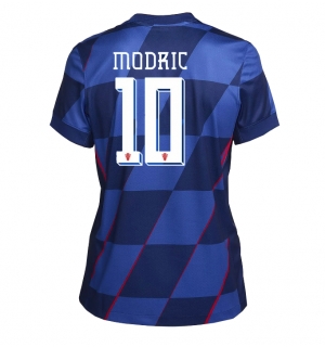 Kroatia Luka Modric #10 Bortedrakt Dame EM 2024 Kortermet