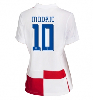 Kroatia Luka Modric #10 Hjemmedrakt Dame EM 2024 Kortermet