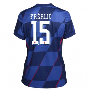 Kroatia Mario Pasalic #15 Bortedrakt Dame EM 2024 Kortermet