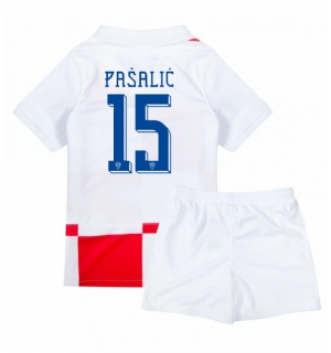 Kroatia Mario Pasalic #15 Hjemmedraktsett Barn EM 2024 Kortermet (+ Korte bukser)